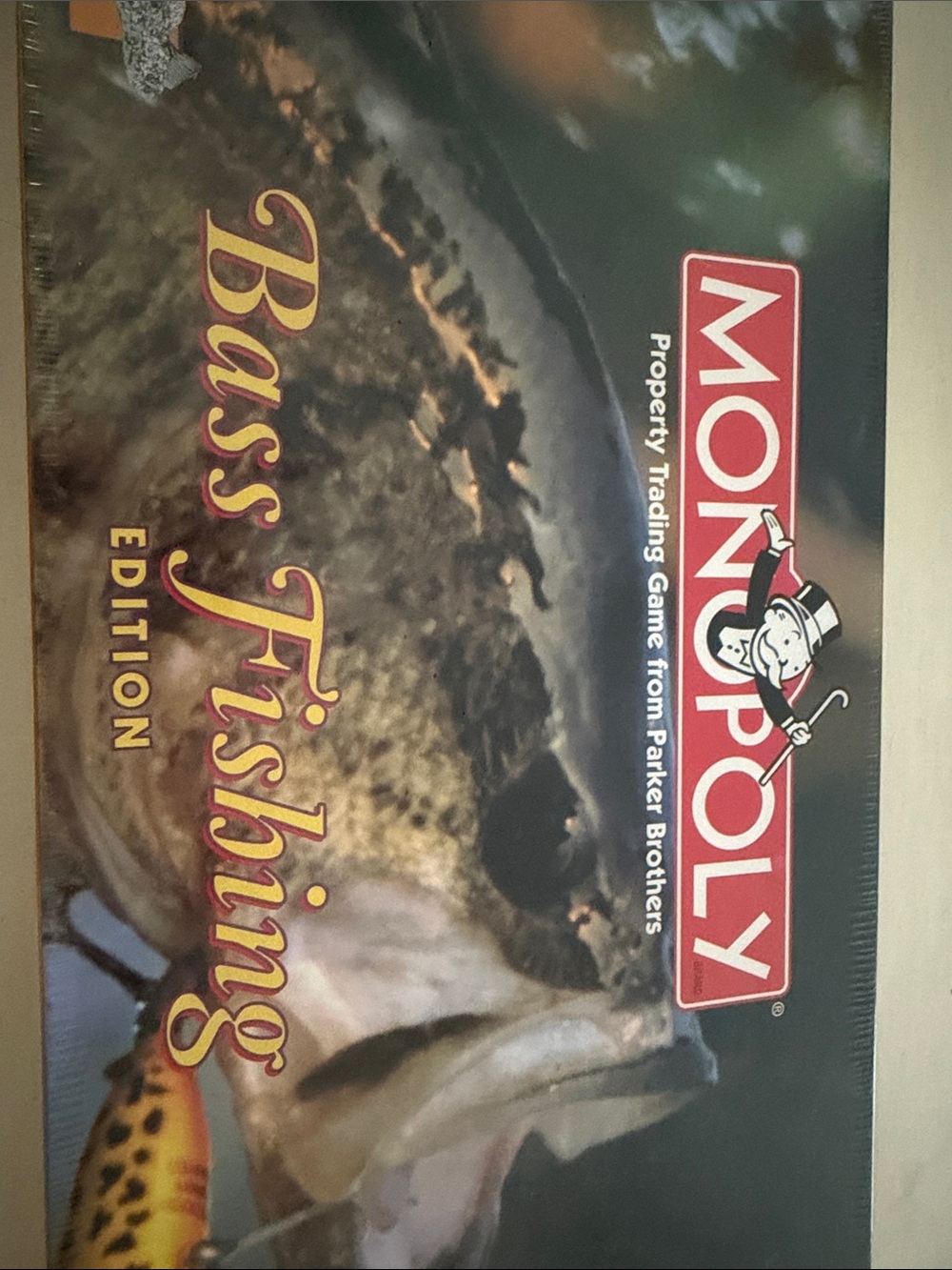 Monopoly Bass Fishing Edition Board Game - Green, Brown, Yellow